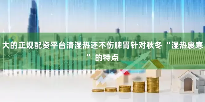 大的正规配资平台清湿热还不伤脾胃针对秋冬 “湿热裹寒” 的特点